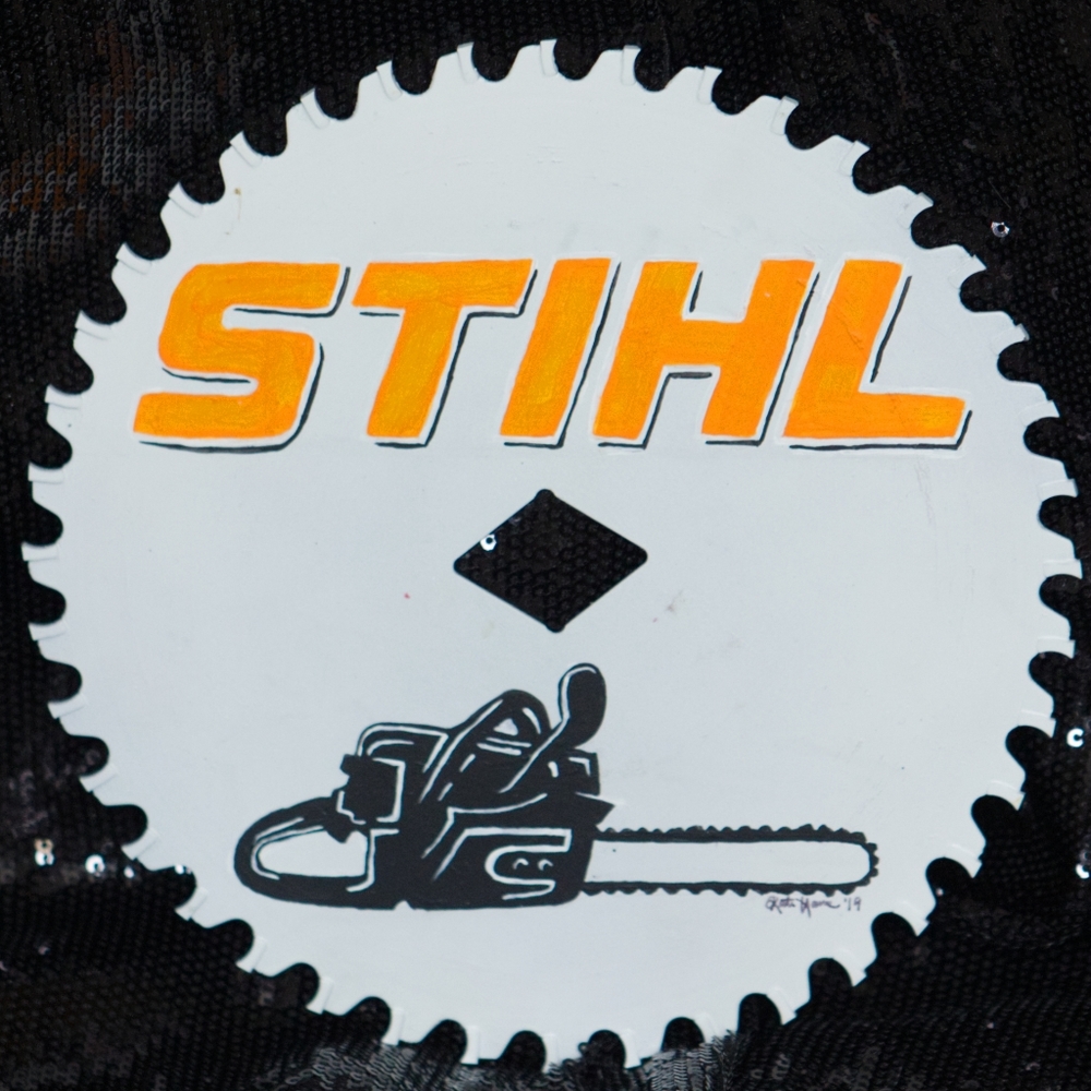 Stihl hand painted saw blade